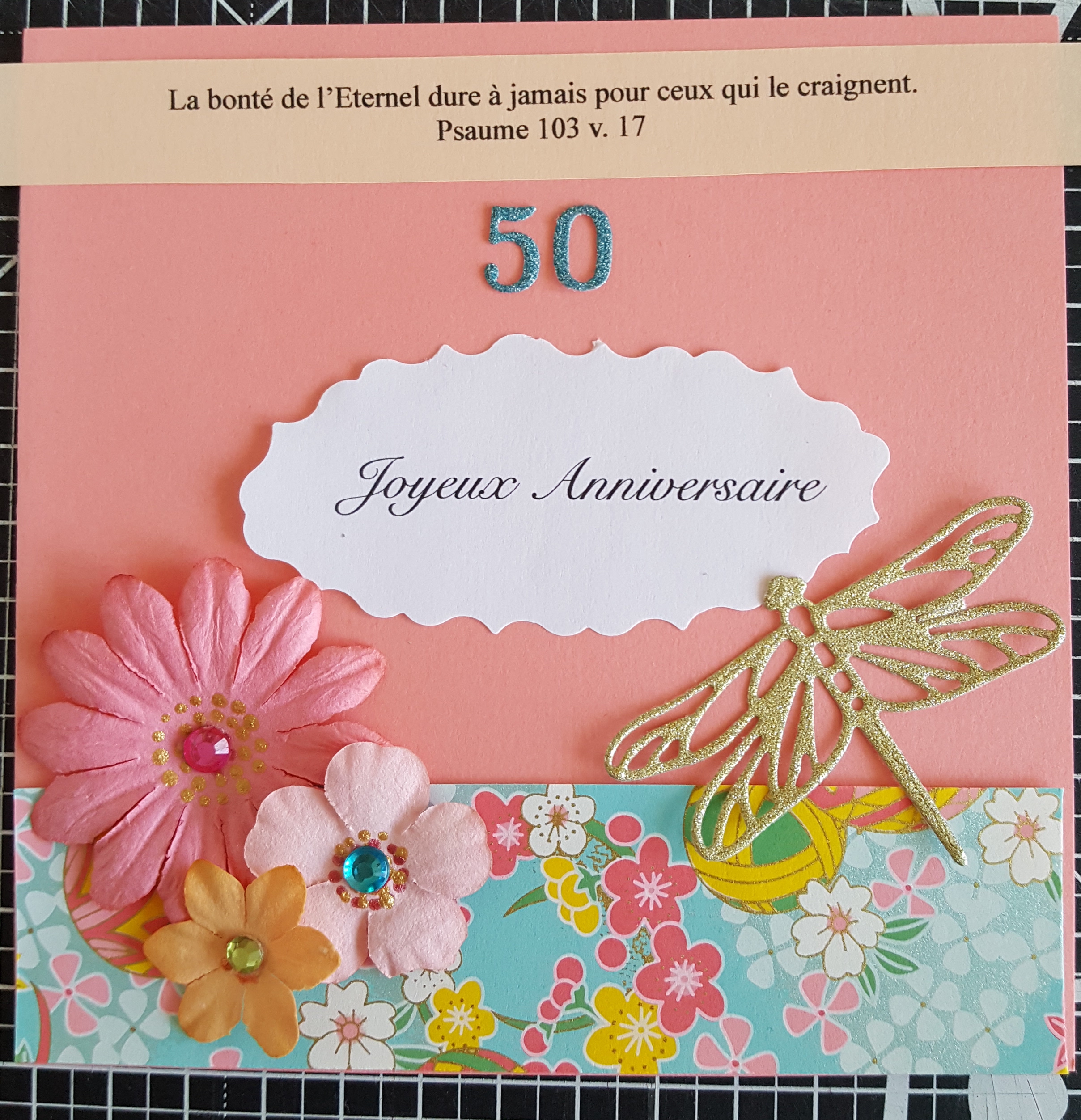 Variations Sur Carte 50 Ans Fleur De Prunier